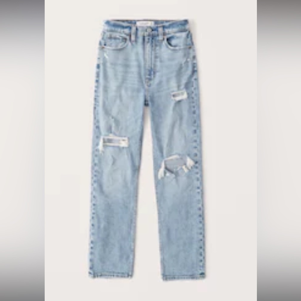Abercrombie & Fitch Ankle Straight Ultra High Rise Jeans